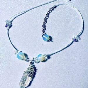 Crystal Quartz stone necklace